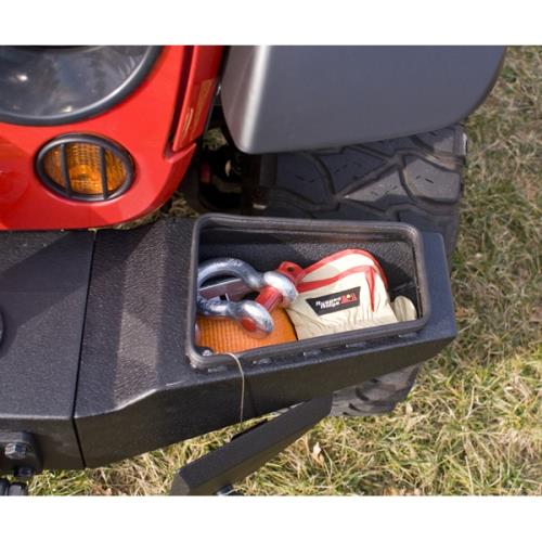 Jeep Wrangler YJ XHD Modul Set Stoßstangenecken mit Staufach  Stoßfänger vorne Rugged Ridge 87-95