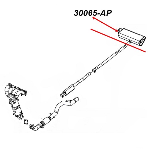 Jeep Renegade BU 2,4 ltr. Auspufftopf hinten Endschalldämpfer Auspuff AP Exhaust 15-18