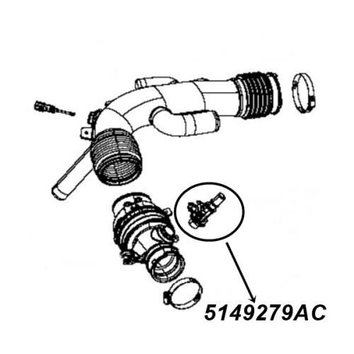 Jeep Cherokee KL 2,0 2,4 ltr. Ladelufttemperatursensor Standard 14-