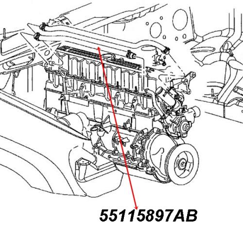 Jeep Grand Cherokee WJ WG 4,0 ltr. Heizungsschlauch HVAC Sch