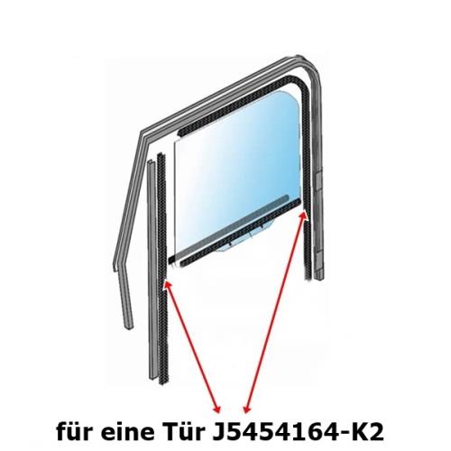 Jeep CJ 2er Set Dichtung Fensterführung für eine Türscheibe Vollstahltüren 76-81