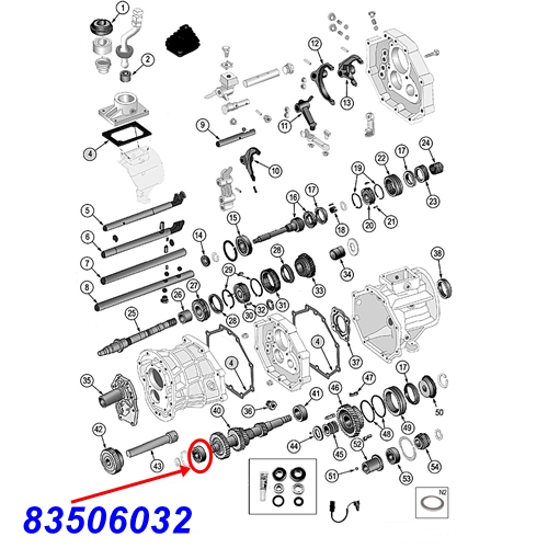 Jeep Cherokee XJ vorderes Lager der Vorgelegewelle AX4 AX5 Schaltgetriebe 84-00