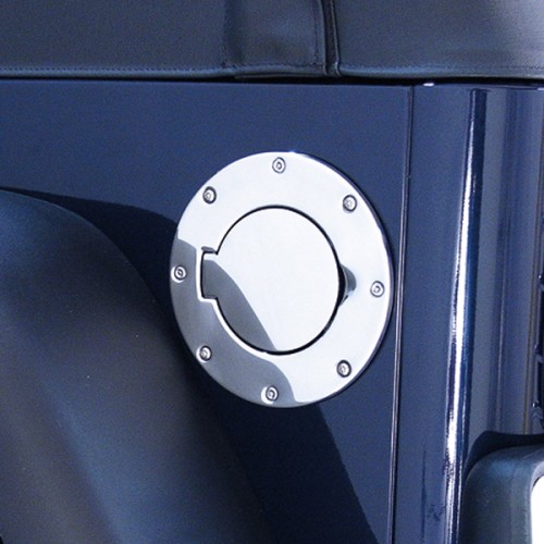 Jeep Wrangler TJ Tankklappe Tankblende Tankdeckel Edelstahl