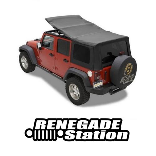 Jeep Wrangler JK 4türer Ersatzverdeck Verdeck Verdeckhülle getönte Scheiben Black Sailcloth 07-09