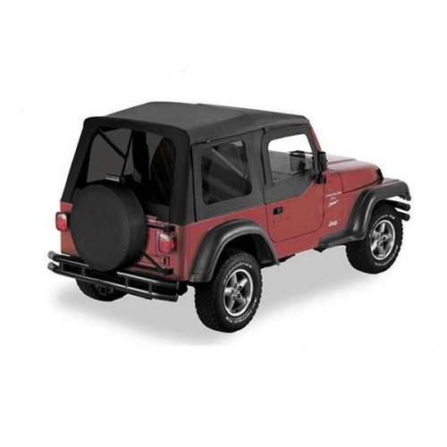 Jeep Wrangler TJ Supertop Softtop Verdeck inkl. Aufsteckfenster Black Denim Bestop 96-06