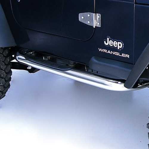 Jeep Wrangler TJ Schwellerrohre Flankenschutz Edelstahl Ø 3" Bj. 96-06