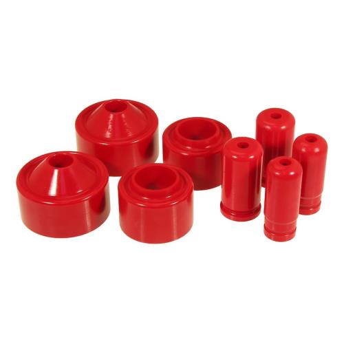 Jeep Wrangler JK +2" Polyurethan Spacer Federteller Set mit Achsanschlägen rot Prothane 07-18