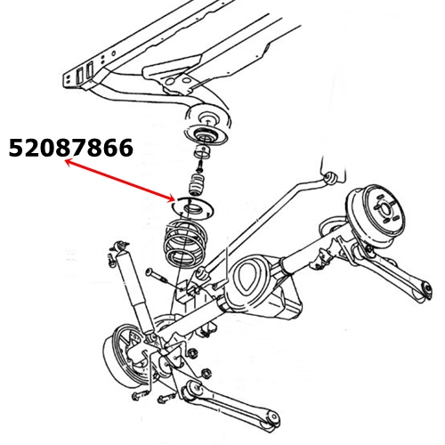 Jeep Wrangler TJ Federteller hinten unten 96-06