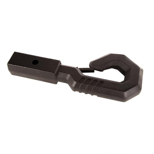 Jeep CJ Wrangler YJ TJ JK JL Giga Carbon Stahl Abschlepphaken Rettungshaken schwarz für 2" US Anhängerkupplung