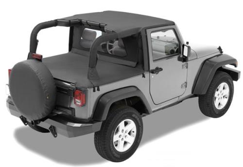 Jeep Wrangler JK 2türer Header Bikini Top Targa Style Black Diamond Bestop 07-09