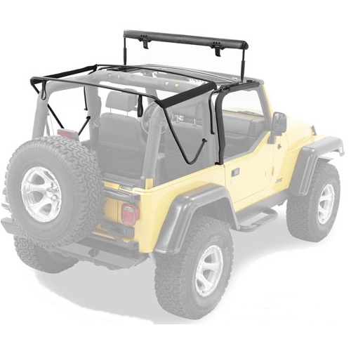 Jeep Wrangler TJ Supertop NX Klappverdeck getönte Scheiben Black Twill Textil 3-lagig Bestop 96-06