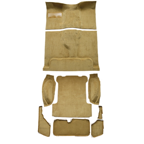 Jeep Wagoneer Cutpile Orginal Style Premium Teppich Komplett Set Fussraum & Kofferaum Buckskin Braun 74-91