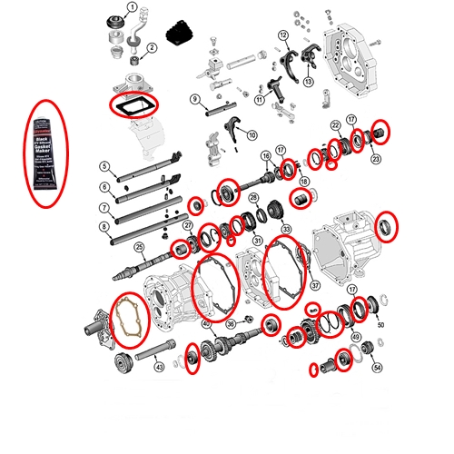 Jeep Cherokee XJ Masterkit Reparatursatz Lager & Simmerring Set AX4 AX5 Schaltgetriebe 84-05.11.88