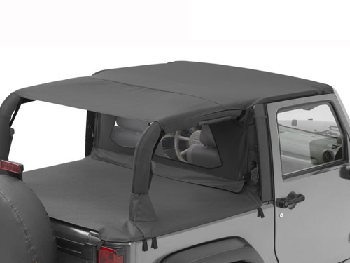 Jeep Wrangler JK 2türer Header Bikini Top Safari Style Black Diamond Bestop 07-09