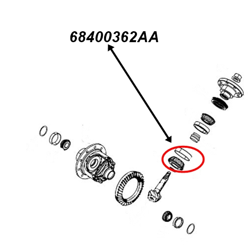 Jeep Gladiator JT Differential Kegelradlager innen Dana 44 AdvanTEK Hinterachse Spicer 19-