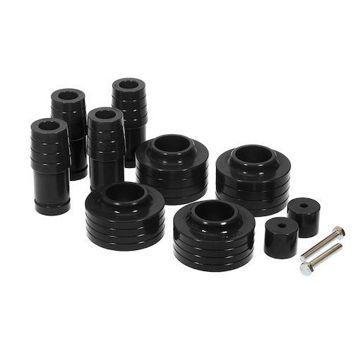 Jeep Wrangler TJ +1,5" Polyurethan Spacer Federteller Set mit Achsanschlägen schwarz Prothane 96-06