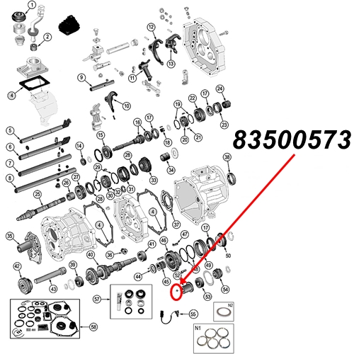 Jeep Cherokee XJ eine Schaltkugel Kugel Schaltsperre AX4 AX5 Schaltgetriebe 84-00