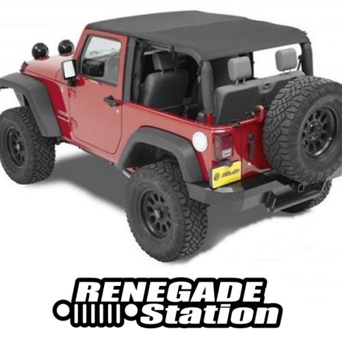 Jeep Wrangler JK 2türer Safari Bikini Top Cable-Style Black Diamond Bestop 10-17