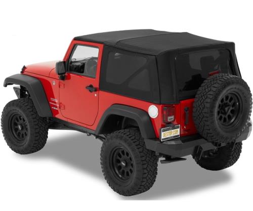 Jeep Wrangler JK 2 türer Verdeck Ersatz Verdeckhülle mit getönten Scheiben für Original Verdeck Black Bestop 07-09