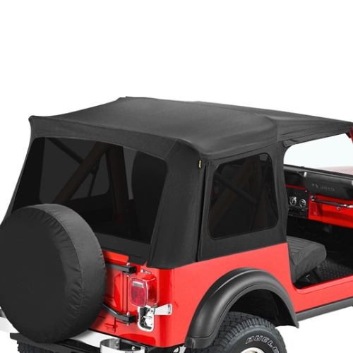 Jeep Wrangler YJ Verdeck Ersatzplane ohne Gestänge Black Denim getönten Scheiben Bestop 87-95