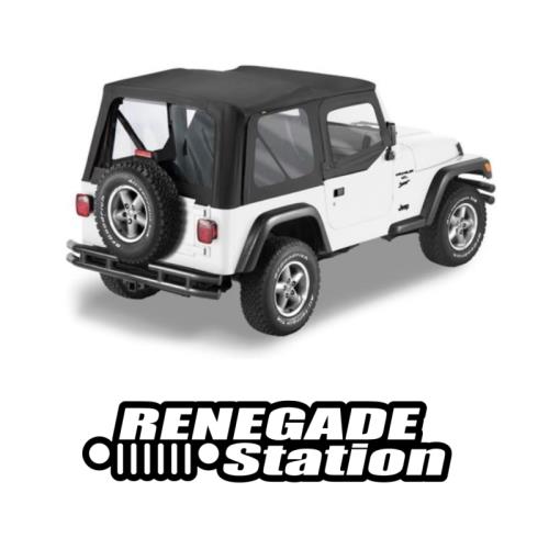 Jeep Wrangler YJ Ersatzverdeck Softtop Verdeck Hülle Black Sailcloth Bestop 88-95