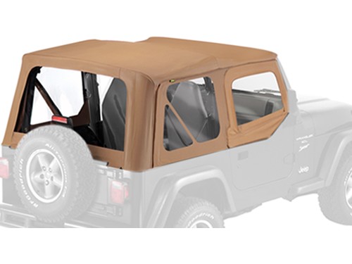 Jeep Wrangler TJ Verdeck Ersatz Verdeckhülle inkl. Aufsteckfenster Spice Denim Bestop 96-06