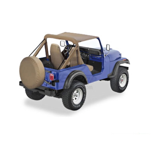 Jeep CJ5 Bikini Top Traditional Bestop Tan Denim Bestop 76-83