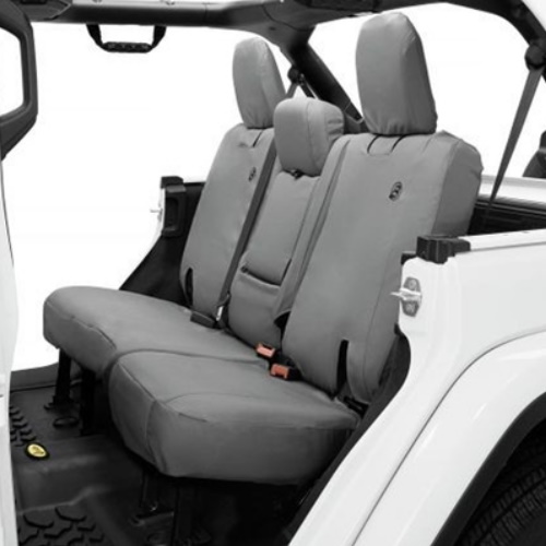 Jeep Wrangler JL 4-türer Sitzbezüge Sitzbezug hinten mit Mittelarmlehne Charcoal Grau Bestop 18-