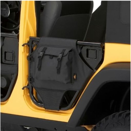 Jeep Wrangler JK 4-türer Taschen Stautaschen Set hinten für Element High Rock Halbtüren schwarz Diamond 07-17