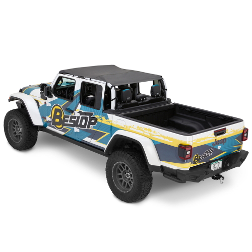 Jeep Gladiator JT Header Bikini Top Safari Style Black Diamond Bestop 19-