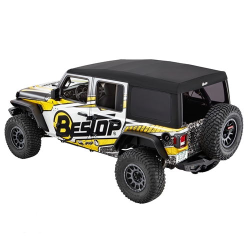 Jeep Wrangler JL 4türer Supertop Ultra Squareback Verdeck Softtop Black Twill Bestop 18-