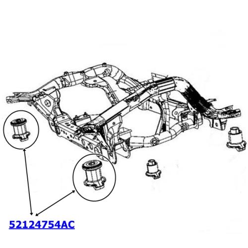 Jeep Grand Cherokee WH WH2 WK2 vordere Buchse Motorträger Bj. 11-17