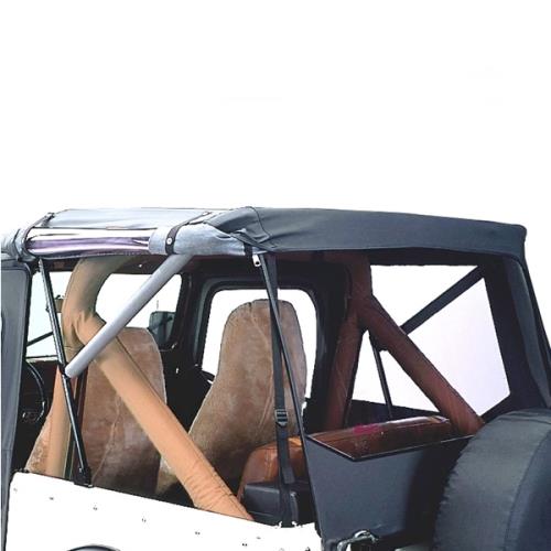 Jeep CJ3B Verdeck Top Tigertop mit einteiligen Softtoptüren Black Crush Bestop 53-64
