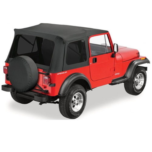 Jeep Wrangler YJ Verdeck Ersatzplane ohne Gestänge Black Denim getönten Scheiben Bestop 87-95