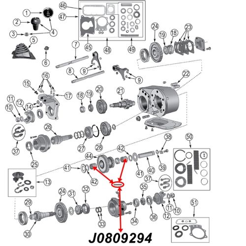 Jeep CJ Nadel für Nadellager der Zwischenwelle Dana 300 Verteilergetriebe 80-86