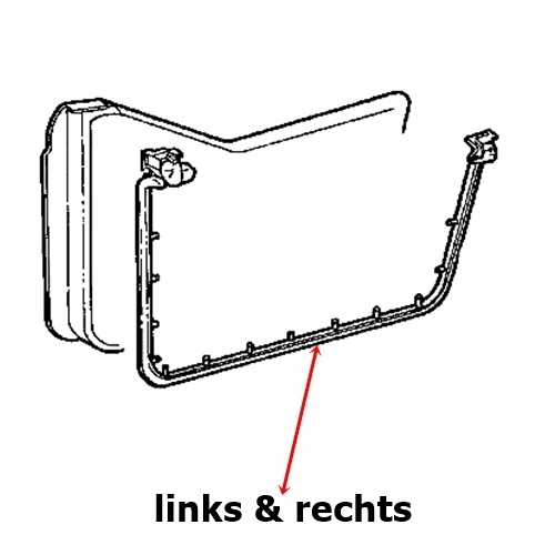 Jeep Wrangler YJ Türdichtung Türgummi Set links & rechts Halbtüren vorne 87-95