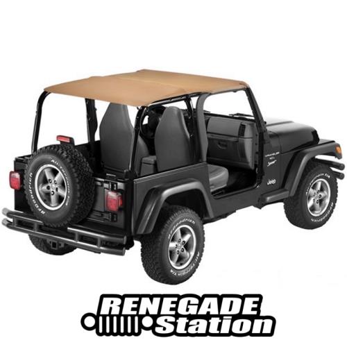Jeep Wrangler TJ Safari Bikini Top strapless Style braun Spice Denim Bestop 96-02