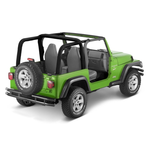 Jeep Wrangler TJ Überrollbügel Polster Bezug Black Denim Bestop 96-02