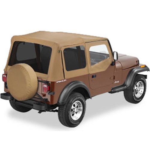 Jeep Wrangler YJ Verdeckhülle inkl. Aufsteckfenster mit getönten Scheiben Spice Denim 87-95