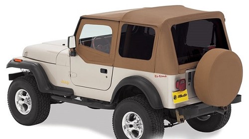 Jeep Wrangler YJ Verdeckhülle inkl. Aufsteckfenster mit getönten Scheiben Spice Denim 87-95