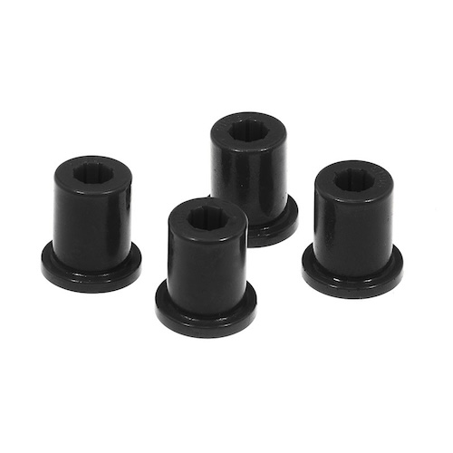 Jeep CJ Polyurethan Schäkelbuchsen Set für ein Federgehänge Blattfeder hinten schwarz Prothane 76-86