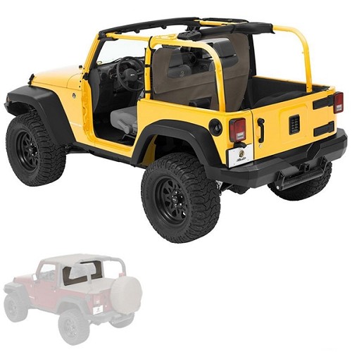 Jeep Wrangler JK 2türer Windjammer Windschott Khaki Diamond Bestop 07-18