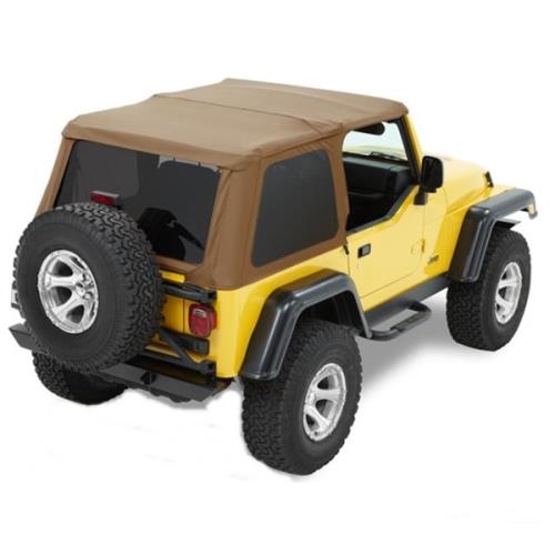 Jeep Wrangler TJ Trektop NX Verdeck Top getönte Scheiben Braun Denim 96-06