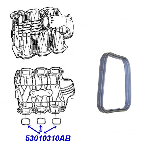 Jeep Cherokee Liberty KJ 3,7 ltr. Ansaugkrümmerdichtung Dich