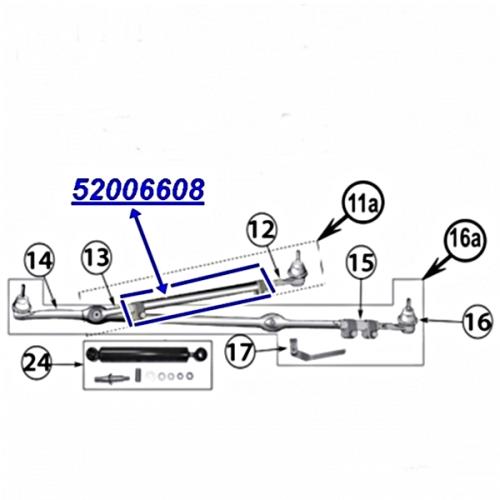 Jeep Wrangler YJ Premium Rohr Schubstange Schubstangenrohr inkl. Schellen LHD Bj. 91-95