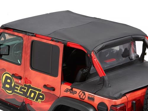 Jeep Wrangler JL 4türer Header Bikini Top Safari Style Black Diamond Bestop 18-