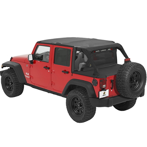 Jeep Wrangler JK 4-türer Windjammer Windschott Schwarz Diamond Bestop 07-18