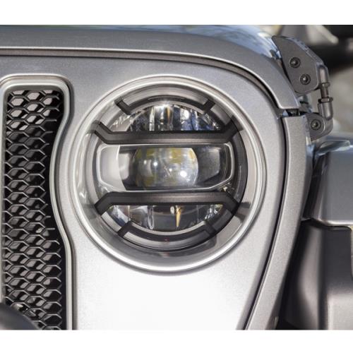 Jeep Wrangler JL & Gladiator JT Elite Scheinwerfer Gitter Lampenschutzgitter schwarz strukturiert 18-