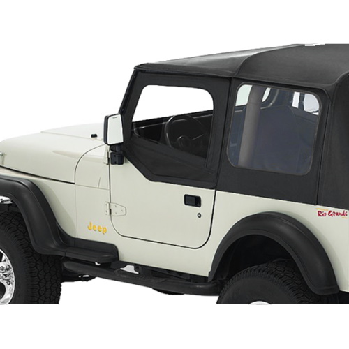 Jeep Wrangler YJ Set Aufsteckfenster spitze Türecken schwarz Bestop 87-95