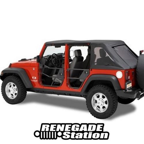 Jeep Wrangler JK Element Doors Türelement Halbtür Halbtüren vorne HighRock 4x4 Satin Schwarz 07-18